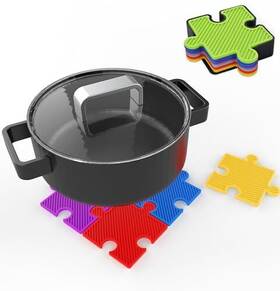 Zy-pad-001 Silizy Silicone Hot Pads And Trivets- 6 Pack Coasters For 6-color