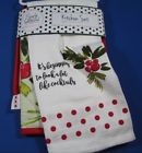 Simply Whimsical Xmas Cocktails Piece Kitchen Set Oven Mitt Potholder