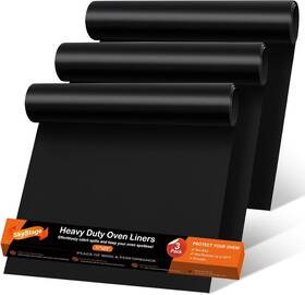 Skystage 607604399068 3 Pack Oven Liners For Bottom Of 17 Inch X 25 Large Heavy Duty Non-st