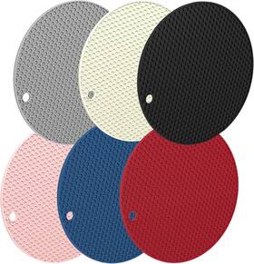 Sr-002 Smc Silicone Trivet Mats For Hot Dishes 6 Heat Resistant Pads Pot Holders O