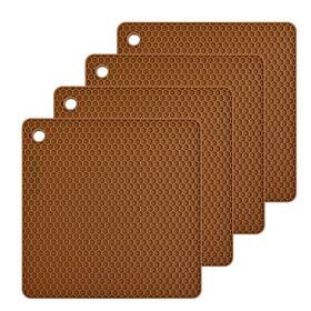 Smithcraft 569575446141 Silicone Trivets Mats Square Rubber Pot Holder Trivet Mat For Hot Pa
