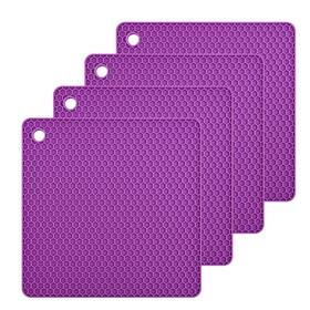 Lp18080 Smithcraft Silicone Trivet Mat Pot Holder For Countertop Pads Heat Purple