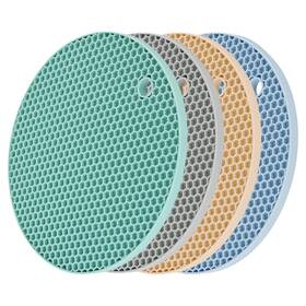 Spus205 Smithcraft Silicone Trivets For Hot Dishes Pots And Pans Round Trivet Pot Holders Jar Op