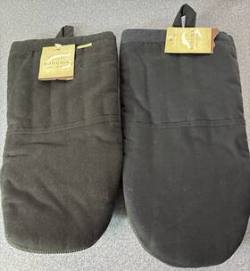 Sonoma 051637609978 Life Style Oven Mitts Black Cotton Neoprene Set Of 2 New