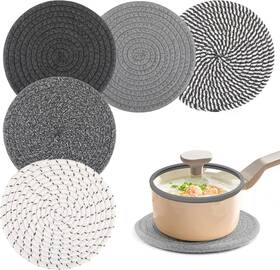 Us-msbzgrd-110 Sopoloray 5pcs 7 Inch Trivets For Hot Dishes Mats Set Pots And Pans Pads Heat Gray