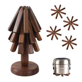 B0dhgrkyxs Spaloo Wooden Tree Coasters Trivets For Hot Dishes Pots And Pans