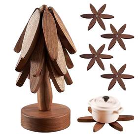 B0dhgt7npz Spaloo Wooden Tree Coasters Trivets For Hot Dishes Pots And Pans