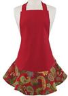 Split P Vermillion Burnt Orange Paisley Print Kitchen Cooking Frilly Chef Apron 762242311381