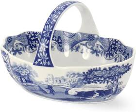 1538467 Spode Blue Italian Handled Basket Fruit Bowl Centerpiece For