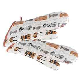Mitt-206-alldog Spotted Dog Gift Company Oven Mitts Set Of 2 Heat One Size Multicolor