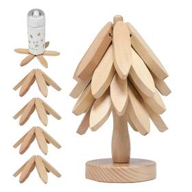 Springkp 762949574423 Wooden Trivets For Hot Dishes Tree Shape Trivet Set -