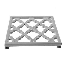 Square Cast Iron Trivet Gray Metal Trivets For Kitchen Dining Hot Pot Holder