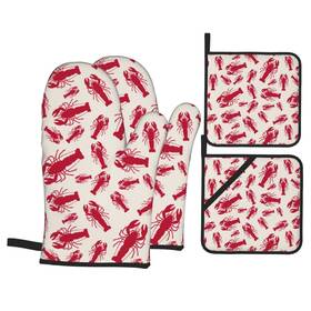 Srufqsi 132255353042 Lobster Oven Mitts And Pot Holders Sets Nonslip Heat Resistant Gloves Potholders