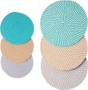 Tr24-18 Sswsbyke Trivet Set Of 6 3pcs 7ftft And 9ftft Large Trivets For Hot Mix Color