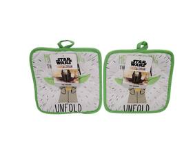 Star Wars 042887858107 Disney Mandalorian 2-pk Kitchen Pot Holders Inch Watch Drama Unfold Nwt