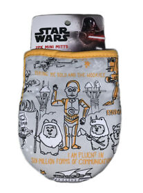 C3po Star Wars Mini Oven Mitts 2 Pack Endor Theme Ewok Yellow Gray