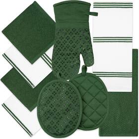 Sticky Toffee 445030173127 Kitchen Towels Dishcloths Oven Mitts And Pot Holders Set Of 9 Oeko-tex 100% Cot