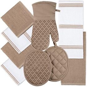 Sticky Toffee Oven Mitt And Pot Holders Cotton Terry Kitchen Dish Towels Dishcl