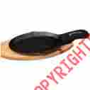 Stlajb0159 Jim Beam Cast Iron Skillet Grill 3 Piece Set Wooden Trivet Handle Cover Mitt Cooking Pan 736386801596