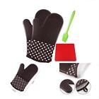 Stovenmitt2x Sourceton Oven Mitts Heat Resistant Silicone With Brush 6931234102465