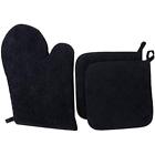Stsetblack Lifaith Oven Mitts Cotton Everyday Kitchen Basic Heat Resistant