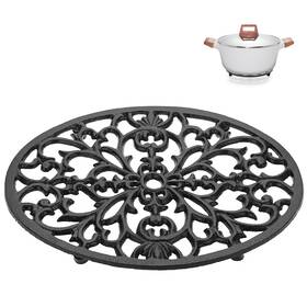 Ulsmc00916 Sumnacon 1pcs Oval Cast Iron Trivet - Antique Heat Resistant Metal For Hot Dish