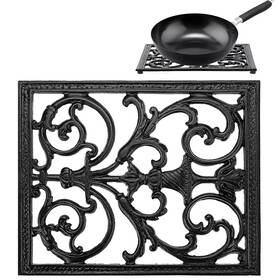 Ulsmc01479 Sumnacon Extra Large Trivets For Hot Dishes14.9 X 12 Inch Cast Iron Trivet With Rubber Fe