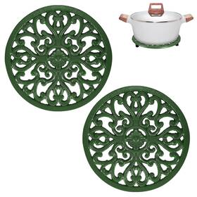 Ulsmc01683 Sumnacon Cast Iron Trivet 2 Pcs 6.7 Inch For Hot Dish Pot Pan Plate Teapot