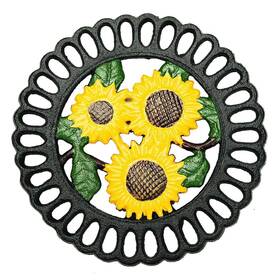 Sungmor 971189795213 Heavy Duty Cast Iron Trivet Decorative Painting For Kitchen Or Dinning