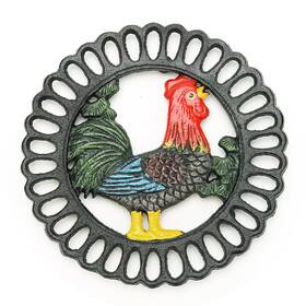 Sungmor 971189795220 Heavy Duty Cast Iron Trivetdecorative Painting Trivet For Kitchen Or Dinning Tab