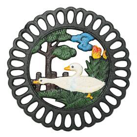 Sungmor 971189795237 Heavy Duty Cast Iron Trivet Decorative Painting For Kitchen Or Dinning