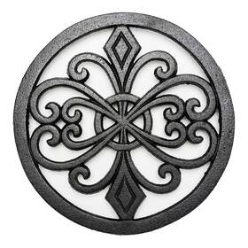 Sm-556 Sungmor Black 8 Inch Round Cast Iron Trivet Rustresistant Pot Stand For Kitchen And Dining