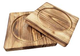 Sunrise 817787022763 Square Wood Underliner/trivet For Cast Iron/hot Dish Kitchen Supply 7 Inch X Pa