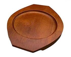 Sunrise 819169010856 Wood Underliner/trivet For Cast Iron Dark Brown