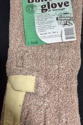 Tbg-6 Superior 14 Inch Oven Mitt Pair Terry Cloth Thumb Reinforced Patch