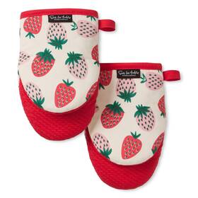 Sur La Table 028332837170 Kitchen Essentials Quirky Strawberries Fruit Mini Oven Mitt 2-pa