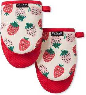Sur La Table 445050136140 Kitchen Essentials Quirky Strawberries Fruit Mini Oven Mitt 2-pack
