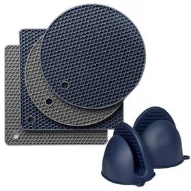 S0013-nb Suytqea 4 Pcs Silicone Trivet Mats For Kitchen Counter Oven Mitts A