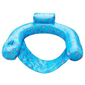 90466 Swimline Flamingo Fabric Covered U-seat Comfort Sling Back Rest Built