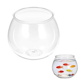 5128rhnz1804 Synhhergyx Plastic Fish Bowl 30 Oz Decorative Small Mini Clear