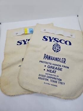 4255485 Sysco 2 Commercial Restaurant Panhandler Pot Holders Unused 1990s Usa