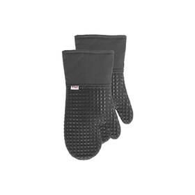 T-fal 653969487360 Flexible Waffle Silicone Oven Mitt Two Pack Charcoal
