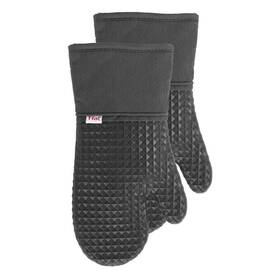 95053 T-fal Charcoal Waffle Silicone Oven Mitt Set 2-pack