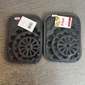 97162 T-fal Textiles Pot Holder 2 Pack Charcoal