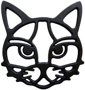 Tabby-trivet 680334885391 Cat Black Cast Iron For Hot Dishes And Pots On Kitchen Dining Table Met