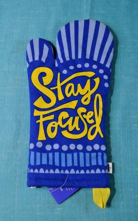 Tabitha Brown 191908918723 Inch Stay Focused Blue And Gold Oven Mitt Lot Of 2