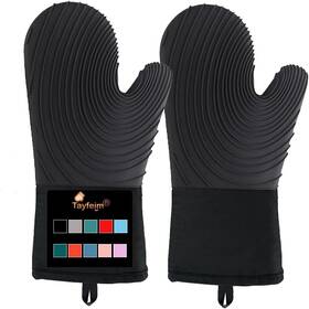 Mitts-13.6 Tayfeim 445047588587 Silicone Oven In Extended Mitts Heat Resistant 500f Gloves