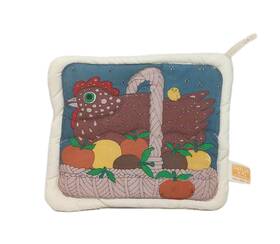 60524 Taylor & Ng 1981 And Pot Holder Chicken In A Basket Design Displayed Only Vintage
