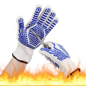 Tc0xhd 762139971896 Bbq Gloves Oven Extreme Heat And Cut Resistant Mitts With Fingers
