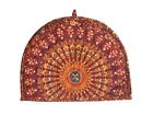 Tea00007 Marudhara Fashion Traditional Tea Cosy Decorative Orange Vintage Printed Cotton